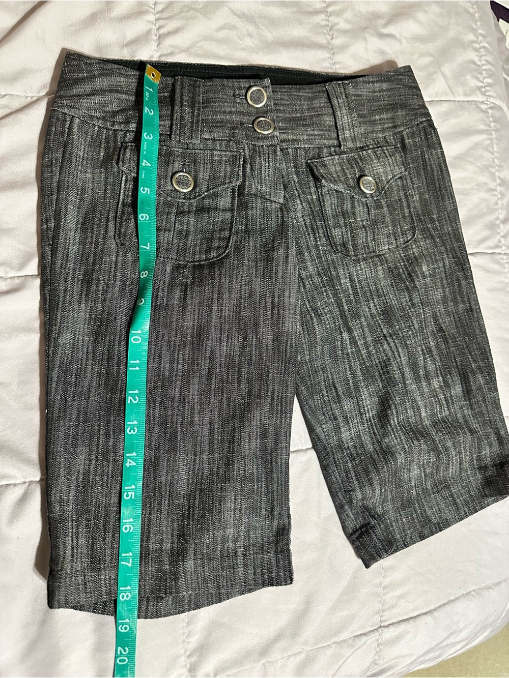Charlotte Russe Black Textured Bermuda Shorts - Picture 4 of 11